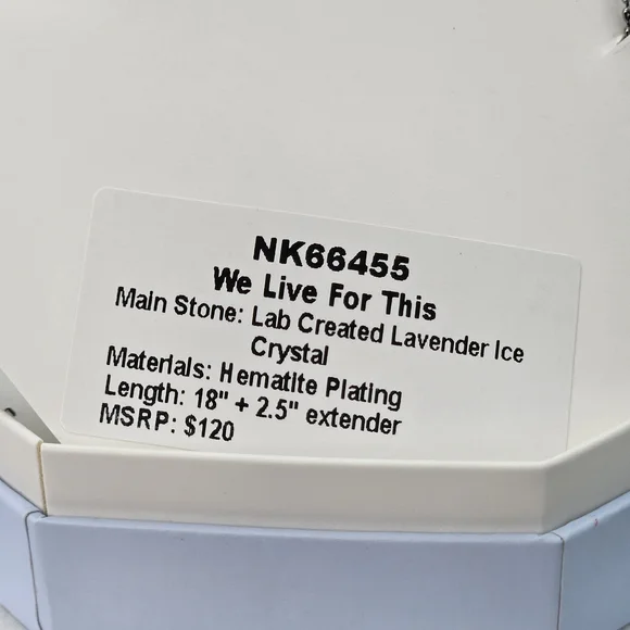 BP® Purple Druzy Bar Necklace - Women's Fashion Jewelry - Picture 2 of 2